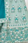 Ice Blue Floral Lehenga