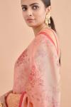 Blush Pink floral Print Saree