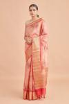 Blush Pink floral Print Saree