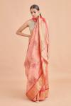 Blush Pink floral Print Saree