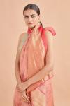 Blush Pink floral Print Saree