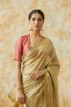 Shimmer Grey Tissue Metallic Saree