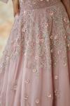 Onion Pink Embroidered Net Gown