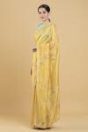 Canary Yellow Embroidered Chanderi Silk Saree