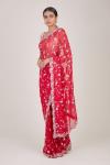 Crimson Sequin Embellished Saree