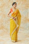 Mango Yellow Organza Saree