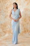 Powder Blue Georegette Saree