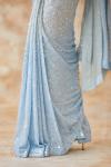 Powder Blue Georegette Saree