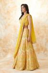 Yellow Georegette Lehenga