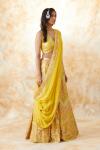 Yellow Georegette Lehenga