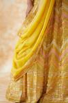 Yellow Georegette Lehenga