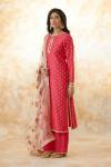 Hot Pink Raw Silk Palazzo Suit