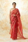 Deep Red Organza Saree