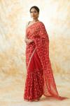 Deep Red Organza Saree