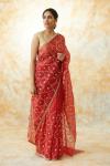 Deep Red Organza Saree