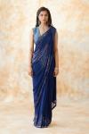 Mid night Blue Georegette Saree