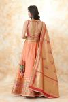 Coral Pink Banarasi Silk Lehenga