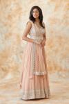 Salmon Pink Georegette Anarkali Suit