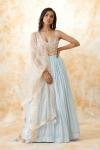 Powder Blue Georgette Anarkali Suit