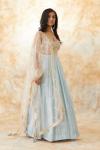 Powder Blue Georgette Anarkali Suit