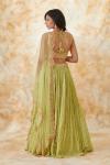 Pista Green Georegette Lehenga