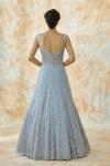 Sky Blue Embroidered Net Gown