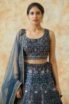 Blue Silk Lehenga