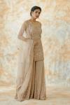 Golden Beige Sharara Suit