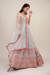 Silken Grey Georegette Anarkali