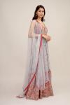 Silken Grey Georegette Anarkali