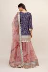 Berry-Coral Sharara Suit