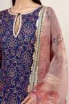 Berry-Coral Sharara Suit