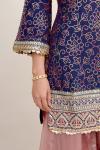 Berry-Coral Sharara Suit