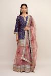 Berry-Coral Sharara Suit