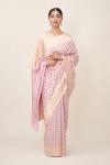 Iris Blush Floral Silk Saree