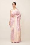 Iris Blush Floral Silk Saree