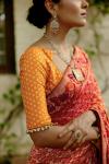 Marigold Bandhej Saree