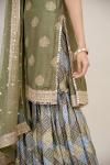 Olive Green Sharara Suit