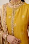 Mustard Yellow Crepe Silk Sharara Suit