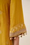 Mustard Yellow Crepe Silk Sharara Suit