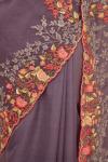 Dark Mauve Blush Organza Saree