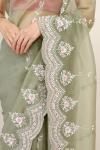 Sage Green Organza Saree