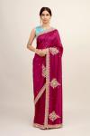 Mulberry Rouge Silk Saree