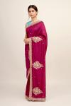 Mulberry Rouge Silk Saree