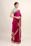 Mulberry Rouge Silk Saree