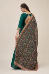 Bottle Green Art Raw Silk Anarkali