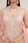 Old Rose Pink Chanderi Suit