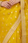 Marigold Yellow Organza Saree