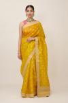 Marigold Yellow Organza Saree