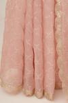 Pastel Pink Organza Saree